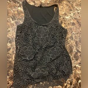 Express Black Embellished Tank Top